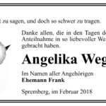 Danksagung Angelika Wegeleben
