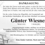 Traueranzeige Günter Wiesner