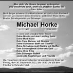 Traueranzeige Michael Horke