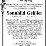 Danksagung Sonnhild Geißler