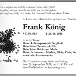 Traueranzeige Frank König