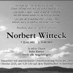 Traueranzeige Norbert Witteck