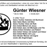 Traueranzeige Günter Wiesner