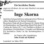 Danksagung Inge Skorna