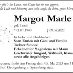 Traueranzeige Margot Marle, geb. Loch