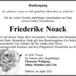 Danksagung Friederike Noack