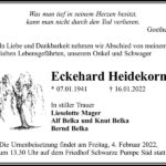 Traueranzeige Eckehard Heidekorn