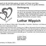 Danksagung Lothar Wippich