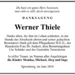 Danksagung Werner Thiele