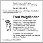Danksagung Fred Voigtländer