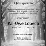 Danksagung Kai-Uwe Lobeda