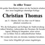 Nachruf Christian Thomas