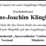 Nachruf Hans-Joachim Klingbeil