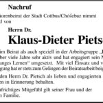 Nachruf Klaus-Dieter Pietsch