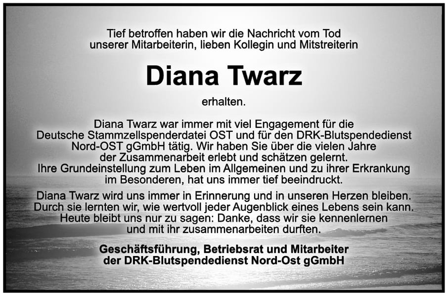 Danksagung Diana Twarz
