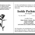 Traueranzeige Isolde Pechmann, geb. Hengstler
