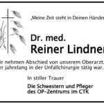 Nachruf Dr. med. Reiner Lindner