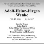 Traueranzeige Adolf-Heinz-Jürgen Wenke