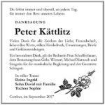 Danksagung Peter Kättlitz