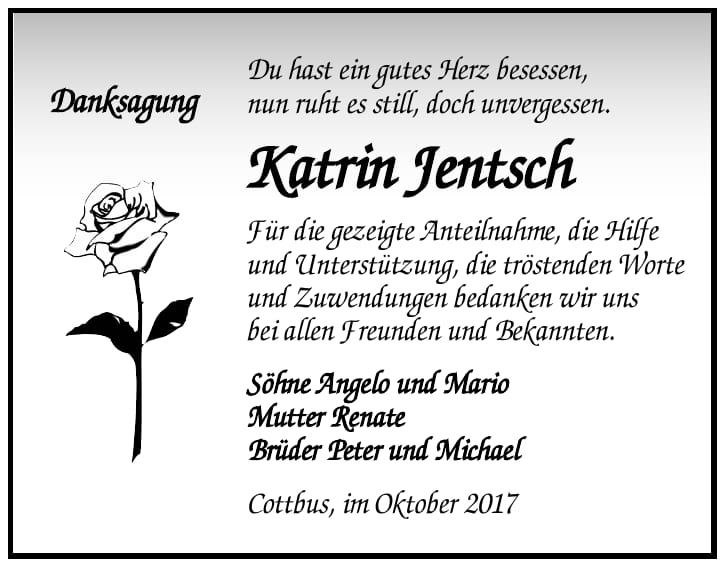 Danksagung Katrin Jentsch