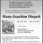 Traueranzeige Hans-Joachim Diepelt