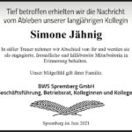 Nachruf Simone Jähnig