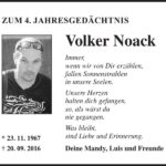 Jahresgedenken Volker Noack