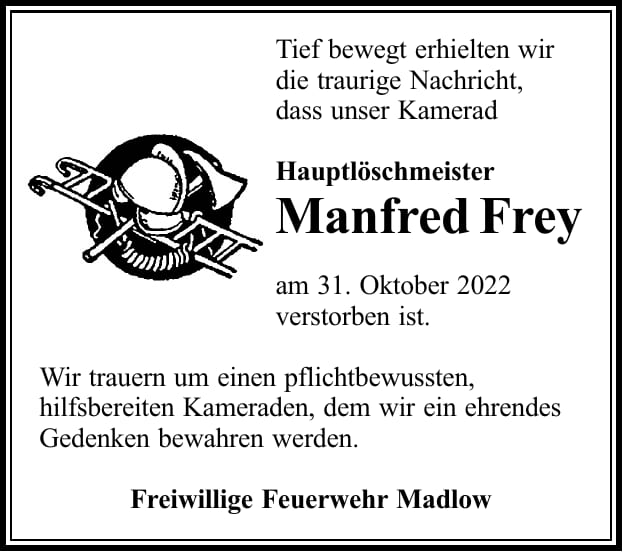 Nachruf Manfred Frey