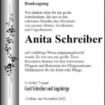 Danksagung Anita Schreiber