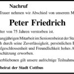 Nachruf Peter Friedrich