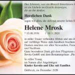 Danksagung Helene Mrosk