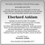 Danksagung Eberhard Anklam