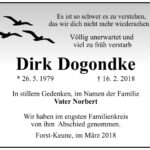 Traueranzeige Dirk Dogondke