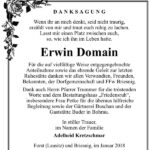 Danksagung Erwin Domain