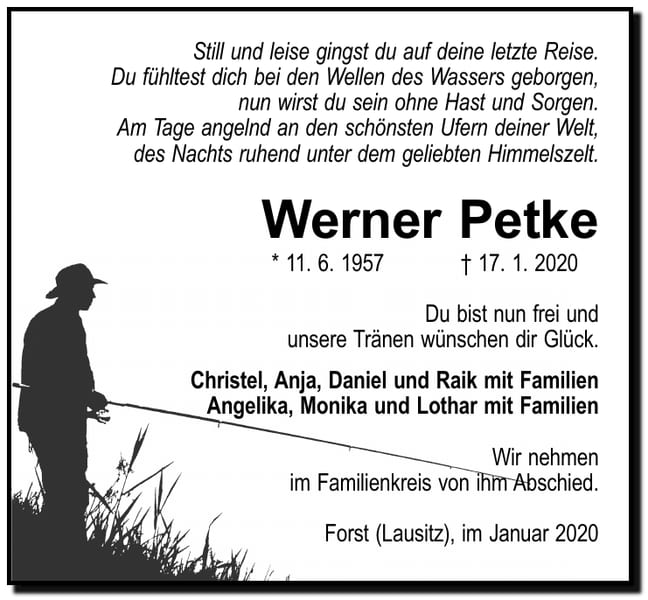 Traueranzeige Werner Petke