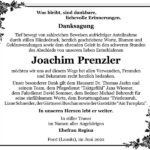 Danksagung Joachim Prenzler