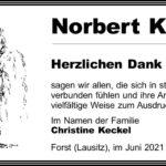 Danksagung Norbert Keckel