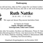 Danksagung Ruth Nattke