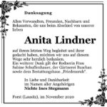 Danksagung Anita Lindner