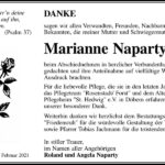 Danksagung Marianne Naparty
