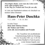 Traueranzeige Hans-Peter Duschka