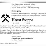 Danksagung Horst Stoppe