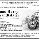Traueranzeige Hans-Harry Brandtstäter