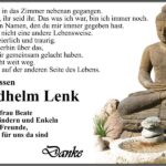 Jahresgedenken Friedhelm Lenk