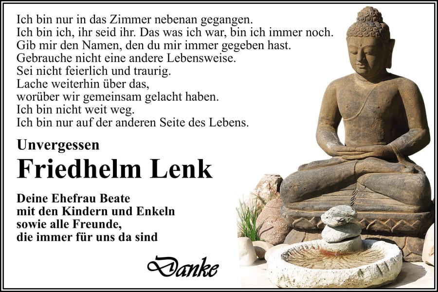 Jahresgedenken Friedhelm Lenk