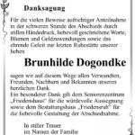 Danksagung Brunhilde Dogondke