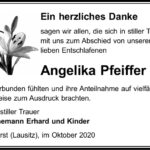 Danksagung Angelika Pfeiffer