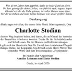 Danksagung Charlotte Stodian