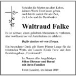 Danksagung Waltraud Falke
