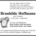 Traueranzeige Brunhilde Hoffmann, geb. Neumann